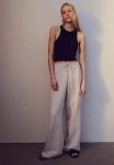Linen-blend Trousers - Light Beige
