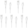 Hoco USB 1 Metre Fast Charge And Data Sync Cable For Iphone - Pack Of 5 White