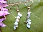 Larimar Chip Earrings Pectolite