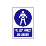 Full Body Harness And Lifelines Safety Sign MV018A