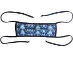 Double Layer Sublimted Fabric Face Mask - Triangles Blue