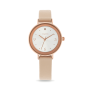 Ladies Rose Plated Sand Leather Watch