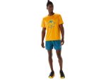 ASICS Men's Fujitrail Logo Ss Top - Sandstorm - Md