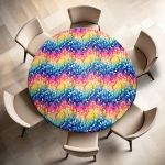 Rainbow Foliage Four Round Tablecloth