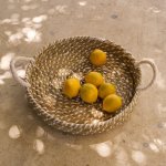 Maize Basket Tray Large - Beige white