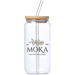 Okiyo Natsu Glass & Bamboo Tumbler & Straw 500ML