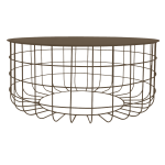 Grid Coffee Table - Mocha Bronze Gold Ferro
