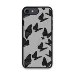 Custom Printed Tpu Cases - Apple Iphone 7 Apple Iphone 8 Apple Iphone Se 2020 Apple Iphone Se 2022 & 39 Black Butterfly& 39