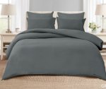 Vintage Wash Duvet Cover Set - Granite