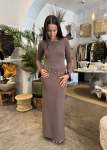 Hula Low Back Dress - Maxi - Choc Knit M-l