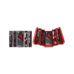 : 76PC 1 4" & 1 2" Dr. 5-TIER Canti-lever Metal Case Tool Set Metric - T47161