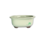 Japanese Shiro Glazed Deep Oval Container - Small 160 X 125 X 67MM