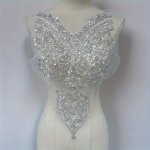 Elegant White Sequined Lace Applique - Perfect For Diy Wedding & Evening Gowns Sewing Craft Supplies