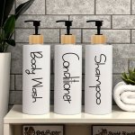 3PCS Unscented Bpa-free Plastic Pump Dispensers For Shampoo Conditioner And Body Wash - Sleek And Simple Bathroom Organization B