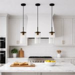 Black And Bronze Glass Cylinder Pendant Light Hanging Ceiling Light