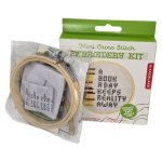 Kikkerland MINI Embroidery Kit Book Design 5 Piece