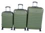 3-PIECE Dark Olive Green Abs Luggage Set Combination Lock And Wheels