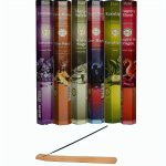 120PCS Incense Sticks 6 Most Popular Hem Fragrance Total 120 Count With Free Burners - White Sage Press On Tree & Saliva Preciou