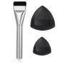 Flat Foundation Brush & Small Puff Set Premium Makeup Face Brush