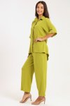 Estella Modest Summer 2 Piece Button Down Slack Suit