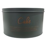 Regent Green Cake Tin Storage 250MM Dia Gold Print