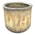 Ceramic Colum Pot 11CM - Rustic Beige Tones