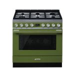 Smeg Cooker With Gas Hob Olive Green