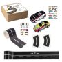 2 Pack Play Road Tape Set With Metal Toy Cars & Traffic Sign Robot Stickers