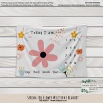Milestone Blanket Spring Feel Flower