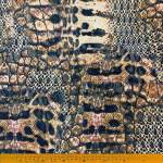Scuba Printed Fabric BROWN-SNAKE-4 150CM