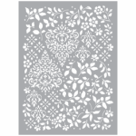 Stencil Damask Floral