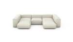 U-shape Sofa - Linen - Platinum - 314CM X 220CM