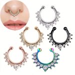 5 Pcs Horseshoe C-shaped Nasal Separation Fake Nose Ring Without Body Piercing No Hole Nose Jewelry Nose Clip