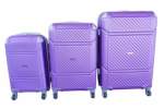 Smte 3-PIECE Hard-shell Luggage Set Purple With Keychain