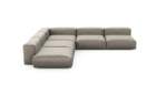 Five Module Corner Sofa - Velvet - Stone - 346CM X 346CM