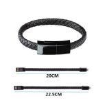 New Braided Leather USB Charger Bracelet Android