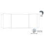 Parrot Educational Board Swing Leaf 1210MM Non-magnetic Chalk Square 1 Side