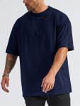 Solid Cotton Crew Neck Short Sleeve T-Shirt For Men Casual Summer T-Shirt For Daily Wear And Vacation Resorts