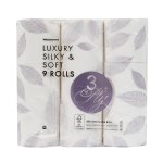 Luxury Silky Soft 3 Ply Toilet Paper 9 Pk