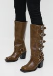 Fetish Buckle Detail Boot - Tan