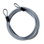 Gomrqing 30FT 3MM Outdoor Travel Long Security Cable Lock Braided Steel Coated Safety Cable Luggage Lock Safety Cable Wire Rope