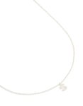 Silver Plated Brass Cubic Zirconia Letter S Necklace