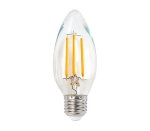 Synerji LED Candle Glass Filament Warm White E27 Es 4.5W