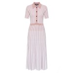 Pleated Knit Dress -misty Rose