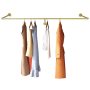 Ecotypee Industrial Pipe Clothes Rack Wall Mounted Multi-purpose Clothing Hanging Rod Heavy Duty Iron Pipe Clothing Garment For Rail Home Store Of