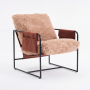 Modern Accent Lounge Chair Comfy Armchair With Side Pocket Wide Recliner
