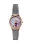 Lee Cooper Ladies Silver Mesh Dress Mop Floral Dial - LC06666.5300