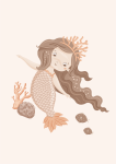 Mermaid 3" : Canvas Print - 600MM X 600MM