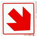 Fire Safety Signage Red Arrow Right Plastic 19CM X 19CM