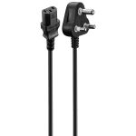 Power Cable 3 Pin Iec To Type-m 1.8M 10A - Black
